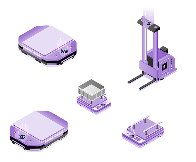 Illustration depicting the conceptual application of NODE Fleet Autonomy Services in the manufacturing environment.