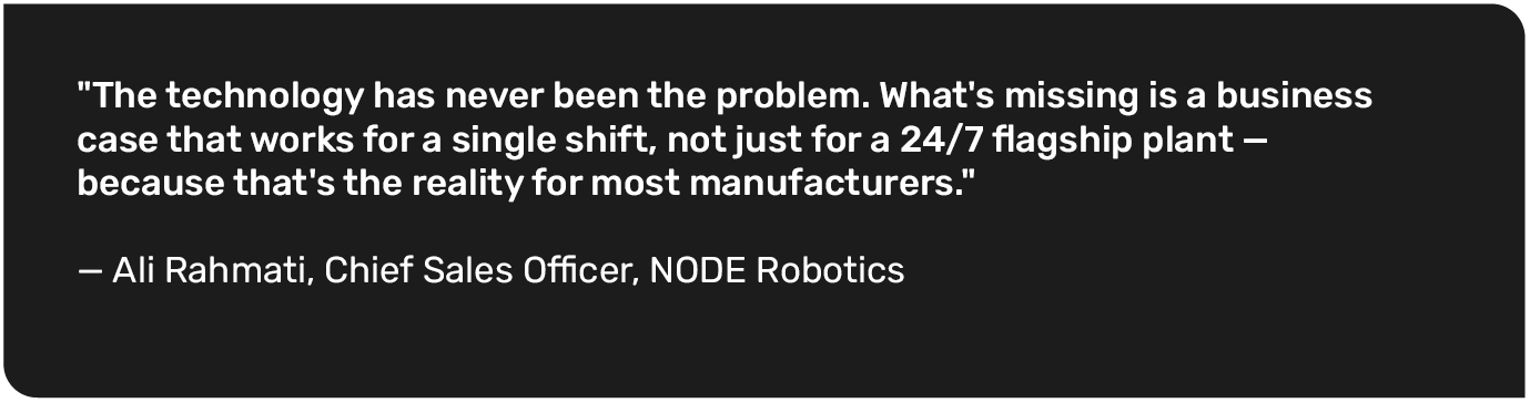 Quote by Ali Rahmati on mobile robot ROI and integration cost